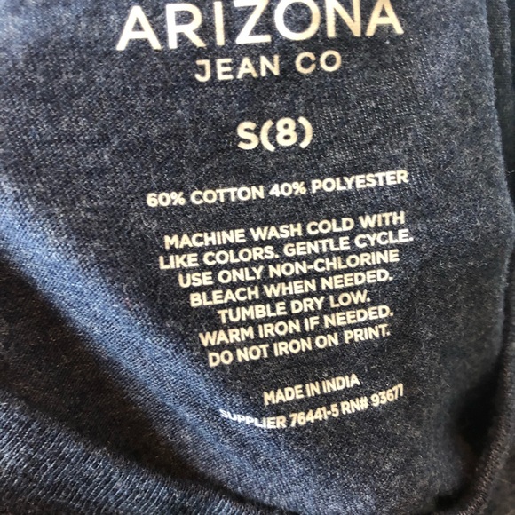 Boys tee shirt in denim blue & white - Picture 3 of 3